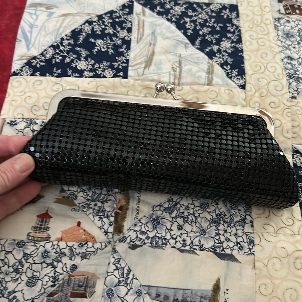 Evening clutch bag in black